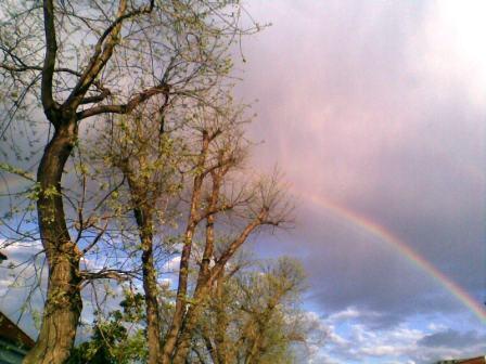 nebe a duha p�ed bou�kou